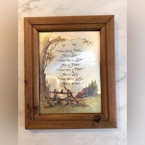 Vintage Foil Art Leo Tolstoy Wooden Frame Faith Art